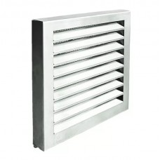 Ventiliacijos lauko grotelės 160 mm, nerūdijančio plieno kvadratinės